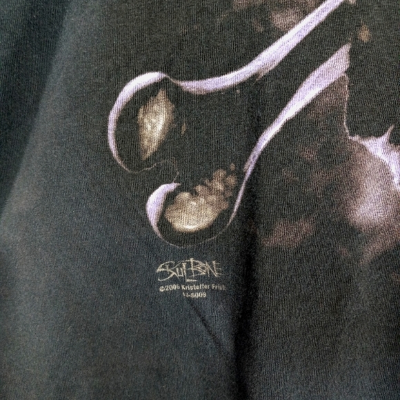 Skul Bone kristopher frisk Skull and crossbones distressed t-shirt xl - Picture 7 of 8